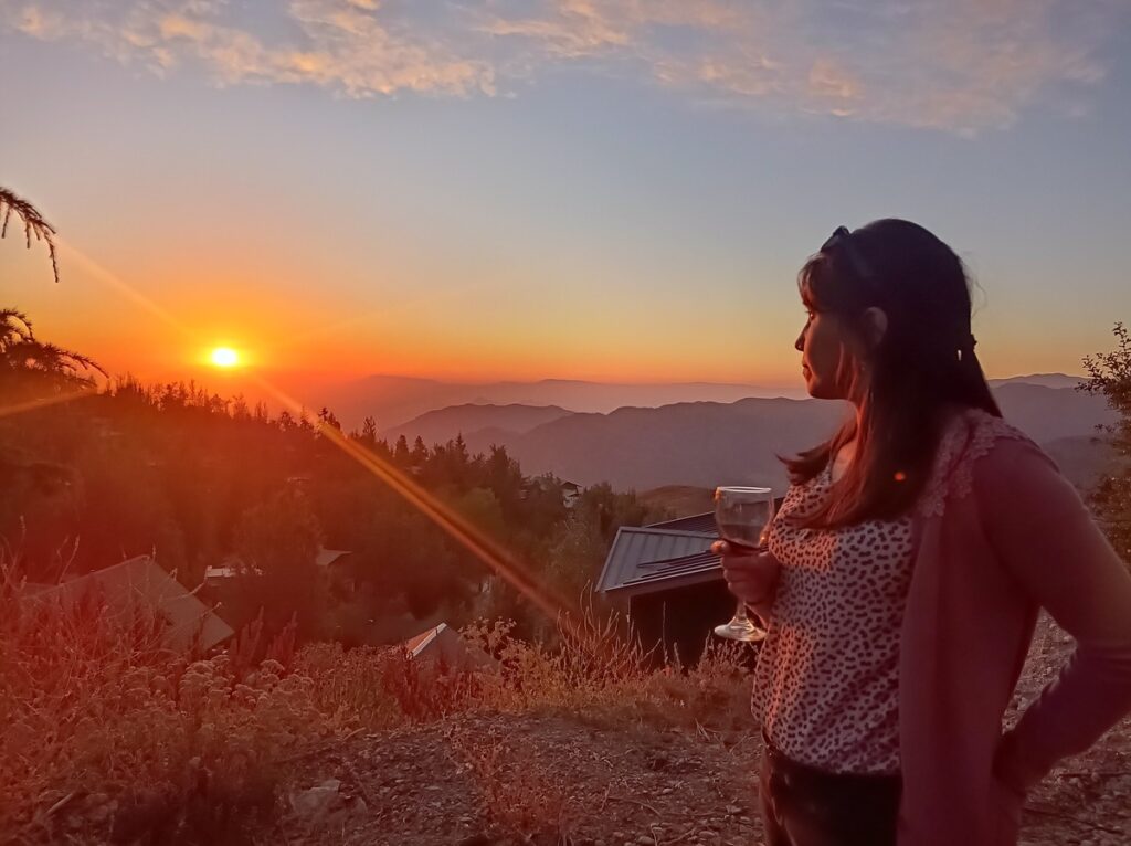 sunset valle nevado